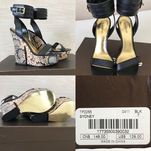 Bebe Sydney wedge heel